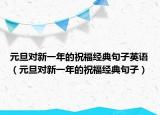 元旦对新一年的祝福经典句子英语（元旦对新一年的祝福经典句子）