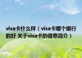 visa卡什么样（visa卡哪个银行的好 关于visa卡的信息简介）