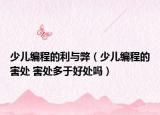 少儿编程的利与弊（少儿编程的害处 害处多于好处吗）
