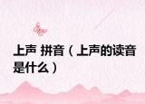 上声 拼音（上声的读音是什么）
