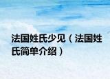 法国姓氏少见（法国姓氏简单介绍）
