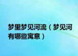 梦里梦见河流（梦见河有哪些寓意）