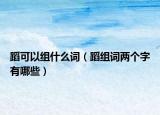 蹈可以组什么词（蹈组词两个字有哪些）