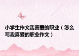 小学生作文我喜爱的职业（怎么写我喜爱的职业作文）