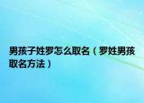 男孩子姓罗怎么取名（罗姓男孩取名方法）