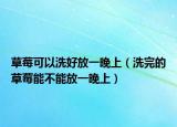 草莓可以洗好放一晚上（洗完的草莓能不能放一晚上）