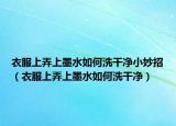 衣服上弄上墨水如何洗干净小妙招（衣服上弄上墨水如何洗干净）