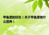 甲鱼蛋的好处（关于甲鱼蛋有什么营养）