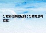 分数和倍数的区别（分数有没有倍数）