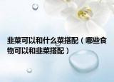 韭菜可以和什么菜搭配（哪些食物可以和韭菜搭配）