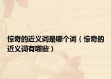 惊奇的近义词是哪个词（惊奇的近义词有哪些）