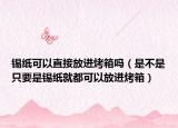 锡纸可以直接放进烤箱吗（是不是只要是锡纸就都可以放进烤箱）