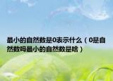 最小的自然数是0表示什么（0是自然数吗最小的自然数是啥）