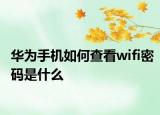 华为手机如何查看wifi密码是什么
