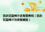 羽衣甘蓝榨汁还有营养吗（羽衣甘蓝榨汁功效有哪些）