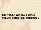 歌曲等风来不如追风去（等风来不如乘风去这没有归路旅途是哪首歌）