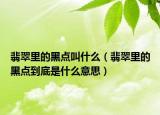 翡翠里的黑点叫什么（翡翠里的黑点到底是什么意思）