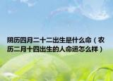 阴历四月二十二出生是什么命（农历二月十四出生的人命运怎么样）