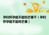 孕妇怀孕能不能吃芒果干（孕妇怀孕能不能吃芒果）
