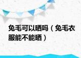 兔毛可以晒吗（兔毛衣服能不能晒）