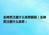 全神贯注是什么意思解释（全神贯注是什么意思）
