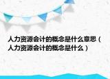 人力资源会计的概念是什么意思（人力资源会计的概念是什么）