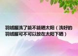 羽绒服洗了能不能晒太阳（洗好的羽绒服可不可以放在太阳下晒）