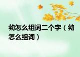 勃怎么组词二个字（勃怎么组词）