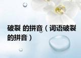 破裂 的拼音（词语破裂的拼音）