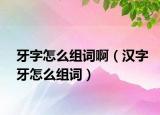 牙字怎么组词啊（汉字牙怎么组词）