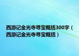 西游记金光寺寻宝概括300字（西游记金光寺寻宝概括）