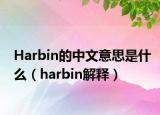 Harbin的中文意思是什么（harbin解释）