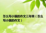 怎么写小猫的作文三年级（怎么写小猫的作文）