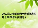 2022年入伏时间和出伏时间表图片（2022年入伏时间）