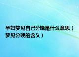 孕妇梦见自己分娩是什么意思（梦见分娩的含义）