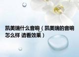 凯美瑞什么音响（凯美瑞的音响怎么样 请看效果）