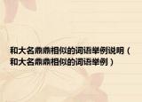 和大名鼎鼎相似的词语举例说明（和大名鼎鼎相似的词语举例）