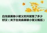 白龙庙英雄小聚义时共聚集了多少好汉（关于白龙庙英雄小聚义概括）