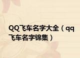 QQ飞车名字大全（qq飞车名字锦集）
