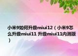 小米9如何升级miui12（小米9怎么升级miui11 升级miui11内测版）