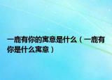 一鹿有你的寓意是什么（一鹿有你是什么寓意）