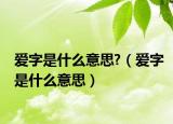 爱字是什么意思?（爱字是什么意思）