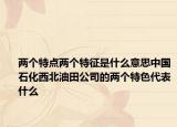 两个特点两个特征是什么意思中国石化西北油田公司的两个特色代表什么