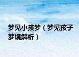梦见小孩梦（梦见孩子梦境解析）