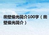 凿壁偷光简介100字（凿壁偷光简介）