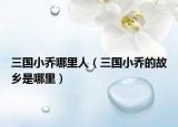 三国小乔哪里人（三国小乔的故乡是哪里）