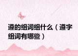 遵的组词组什么（遵字组词有哪些）