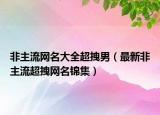 非主流网名大全超拽男（最新非主流超拽网名锦集）