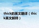thick的英文翻译（thick英文解释）