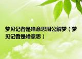 梦见记者是啥意思周公解梦（梦见记者是啥意思）